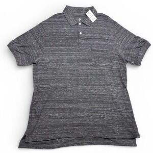 HB Mens Apparel Heathered Gray Short Sleeve Golf Polo DXL 2XL Cotton Pocket